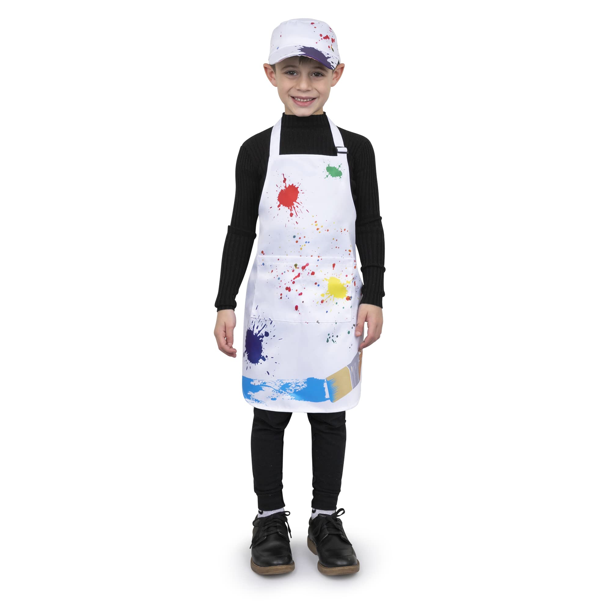 Kids Painter Costume Set - Artist Apron & Cap for Boys & Girls | Dress Up America | Perfect for Halloween, School Plays & Creative Role Play