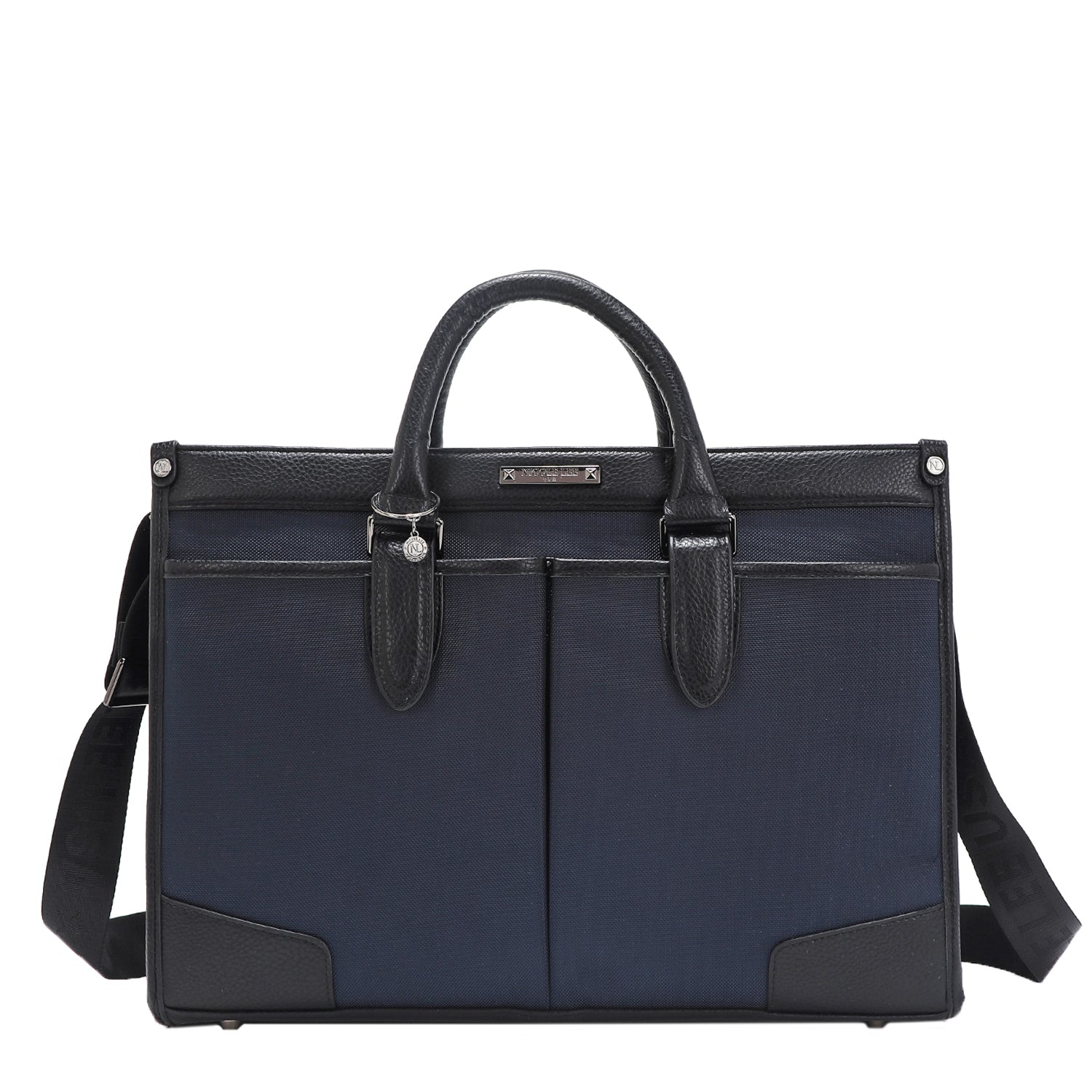 Men's Multi-Pocket Leather Briefcase for Business & Travel - Stylish Laptop Bag with Secure Compartments for Work, Office & Commuting