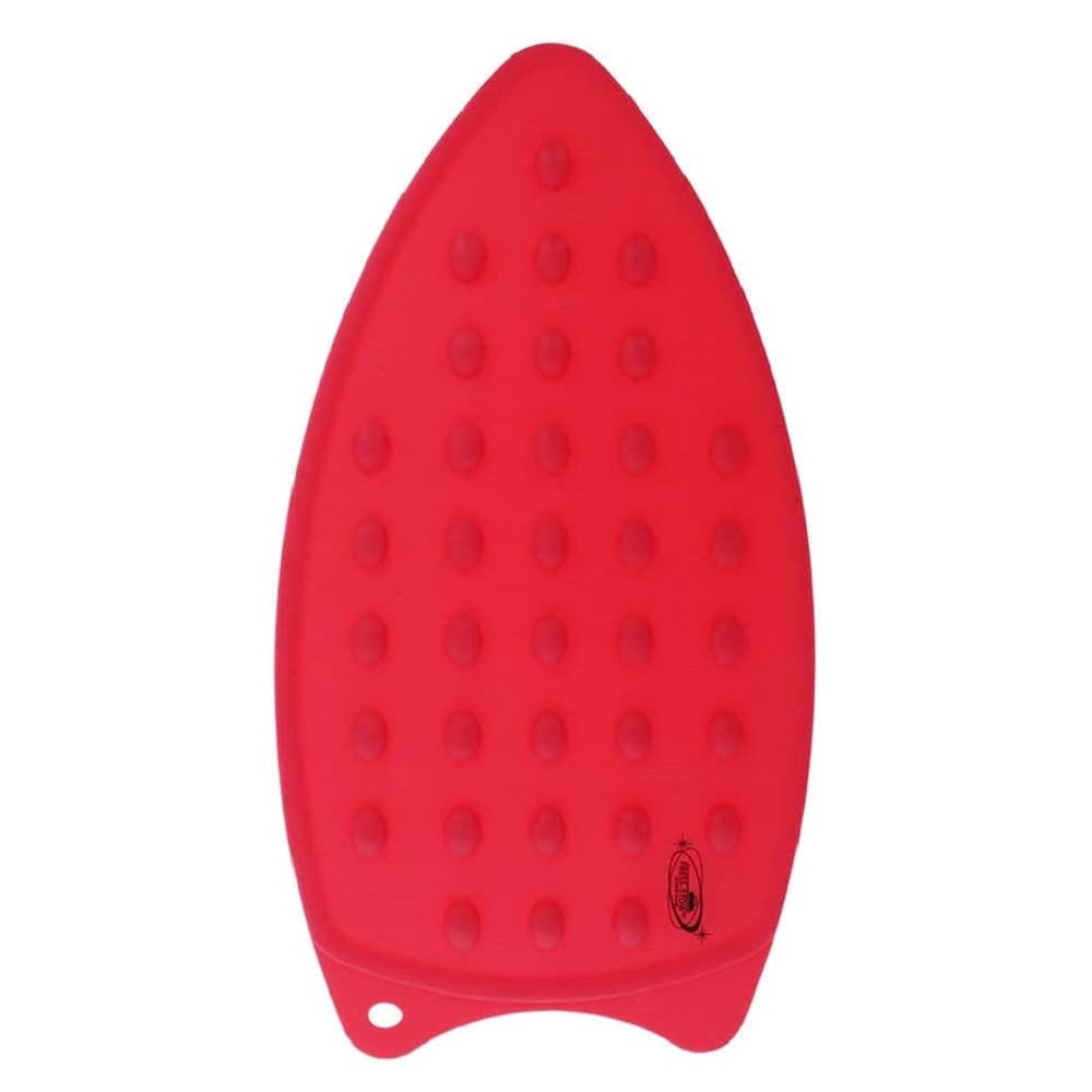 Homeplace Group Safe+TRest Silicone Iron Rest - Heat Resistant & Non-Slip Iron Holder for Clothes Ironing (Red) - Perfect for Home Laundry, Travel & DIY Craft Projects