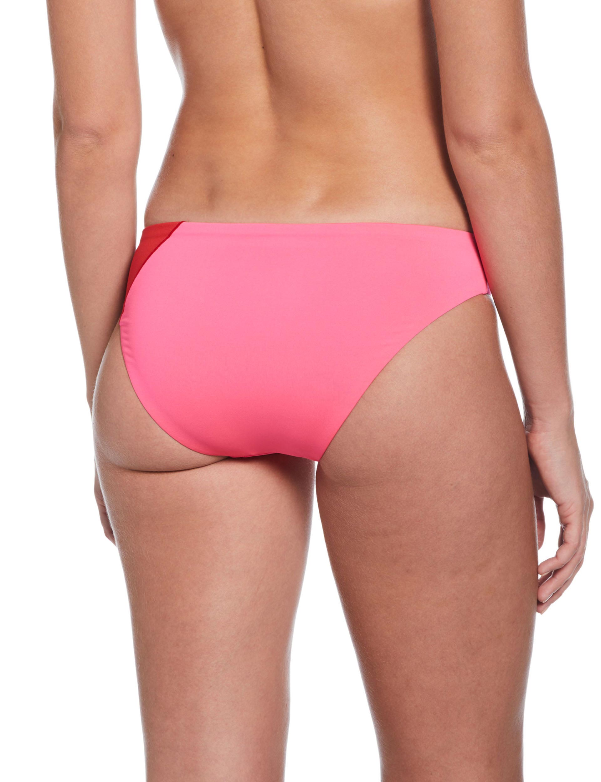 Color Block Hipster Bikini Bottom - University Red | High Waisted Swimwear for Women | Perfect for Beach Vacations & Pool Parties