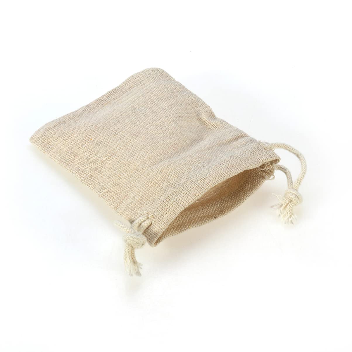 EXCEART Natural Linen Drawstring Gift Bags - 8x10cm Jewelry Pouches (10 Pack) for Party Favors, Wedding Gifts & Festive Occasions | Eco-Friendly Burlap Sacks for Small Treasures & Keepsakes