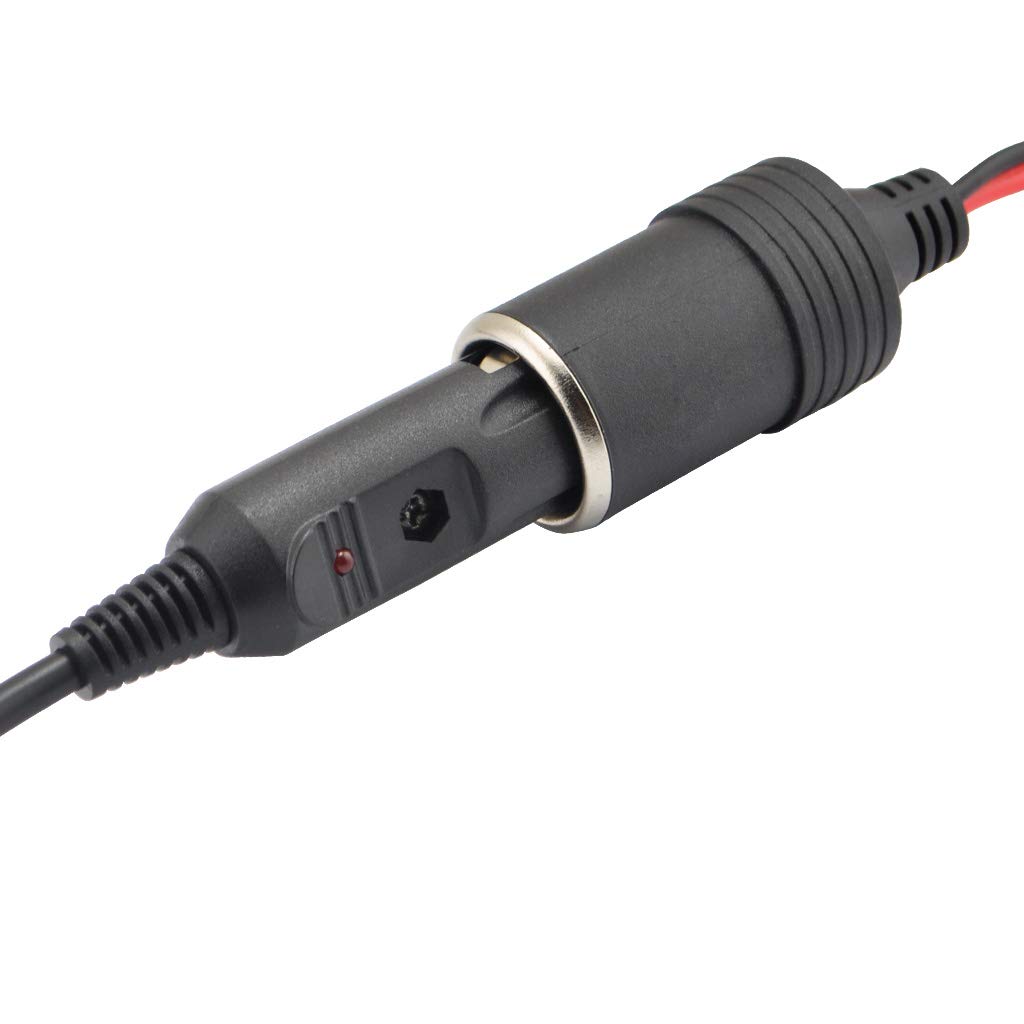 3M/10ft OBD II Vehicle ECU Emergency Power Supply Cable with Alligator Clips - 12V Car Battery Memory Saver & Cigarette Lighter Power Extension - Perfect for Car Maintenance, ECU Programming & Battery Replacement