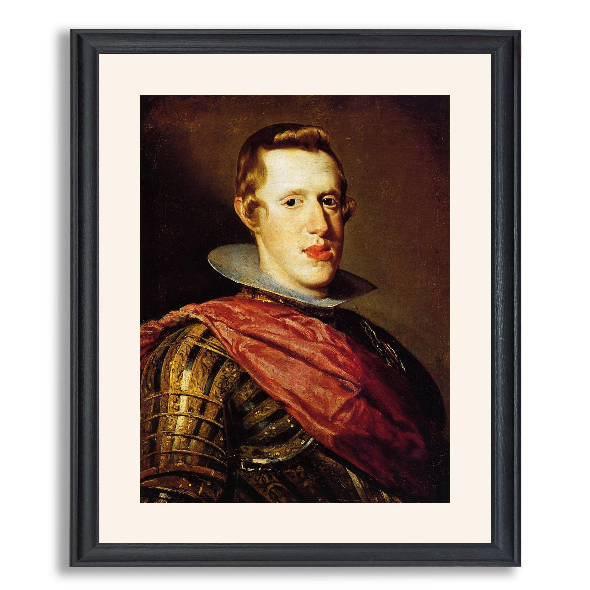 Philip IV in Armor by Diego Velazquez - Framed Art Print Reproduction | Premium Canvas Wall Decor for Living Room, Office & Gallery | Handcrafted Wood Frame | Perfect Gift for Art Lovers & Home Decor