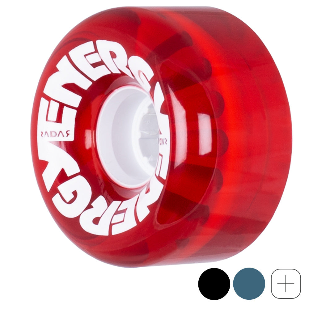 Radar Energy 65mm Quad Wheels - 4 Pack for Smooth and Fast Roller Skating, Skateboarding, and Longboarding