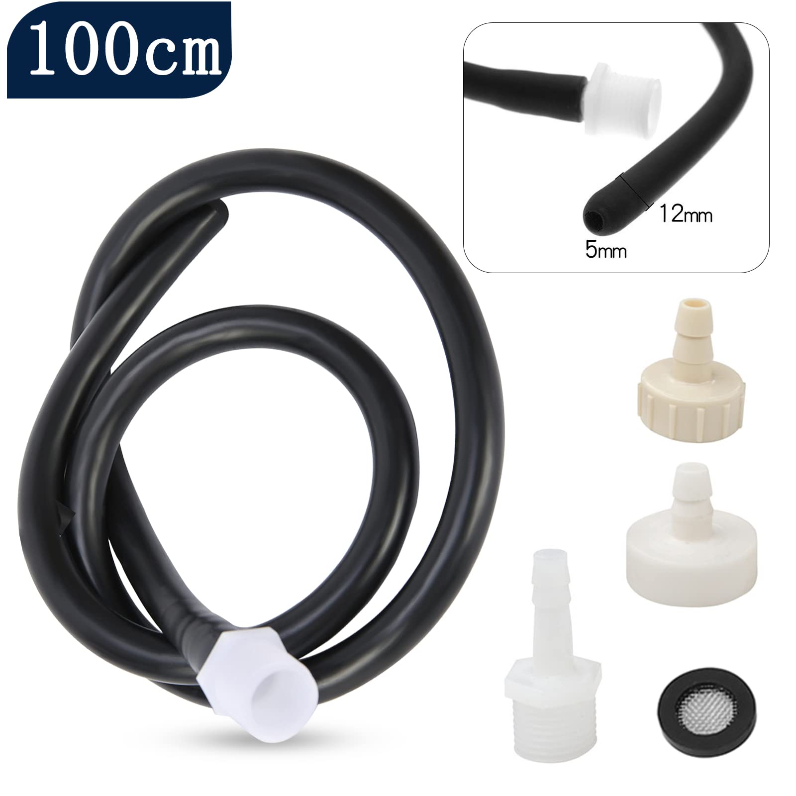 BDSMAGE Rinse Irrigator with 3 Nozzle Attachments - 50cm/100cm/150cm/200cm Adjustable Shower for Men & Women - Intimate Hygiene, Enema & Body Cleansing - Flexible Hose & Waterproof Design - Perfect for Home Spa, Travel & Personal Care Routines