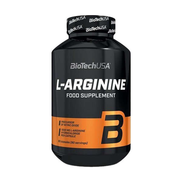 BioTechUSA L-Arginine 90 Mega Capsules - Premium Amino Acid Supplement for Muscle Growth, Heart Health & Energy Boost - Ideal for Athletes & Fitness Enthusiasts