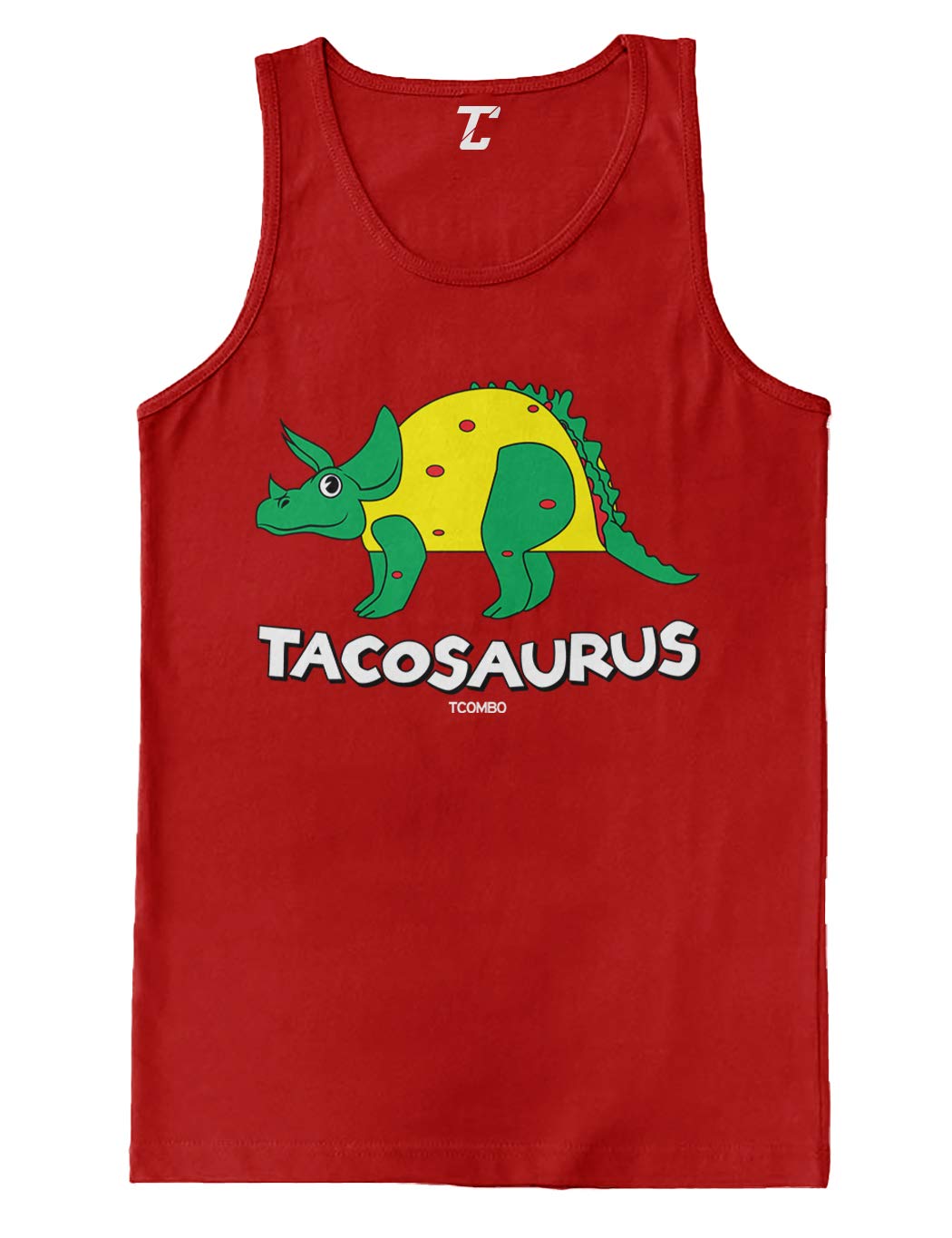 Dinosaur Taco Graphic Men's Tank Top - Funny Foodie Shirt for Dinosaur Lovers | Perfect for Taco Tuesday, Casual Wear & Gifts