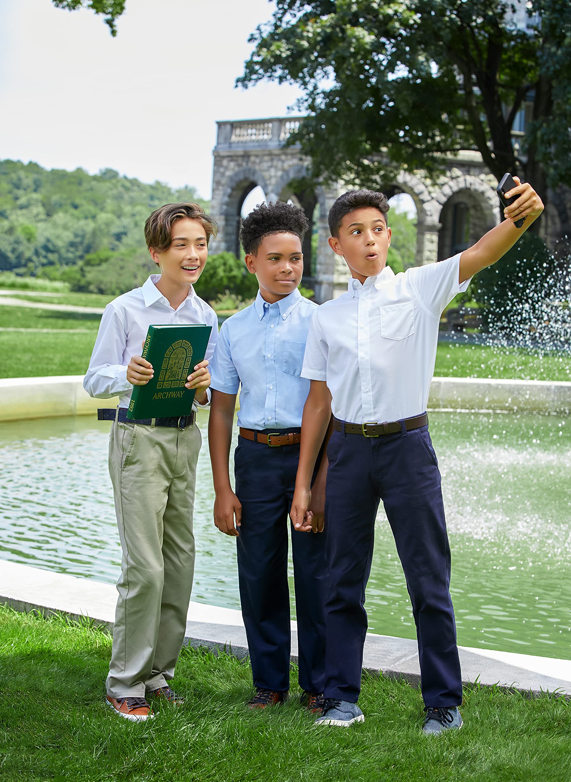 French Toast Boys Pull-On Relaxed Fit School Uniform Pants - Standard & Husky Sizes - Comfortable Stretch Fabric for All-Day Wear - Perfect for School, Casual Outfits & Playtime