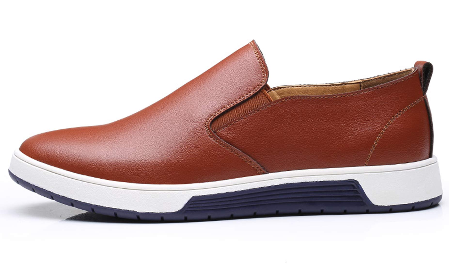 Santimon Men's Slip-On Loafers - British Style Breathable Flat Dress Shoes & Fashion Sneakers for Work, Casual & Wedding Occasions