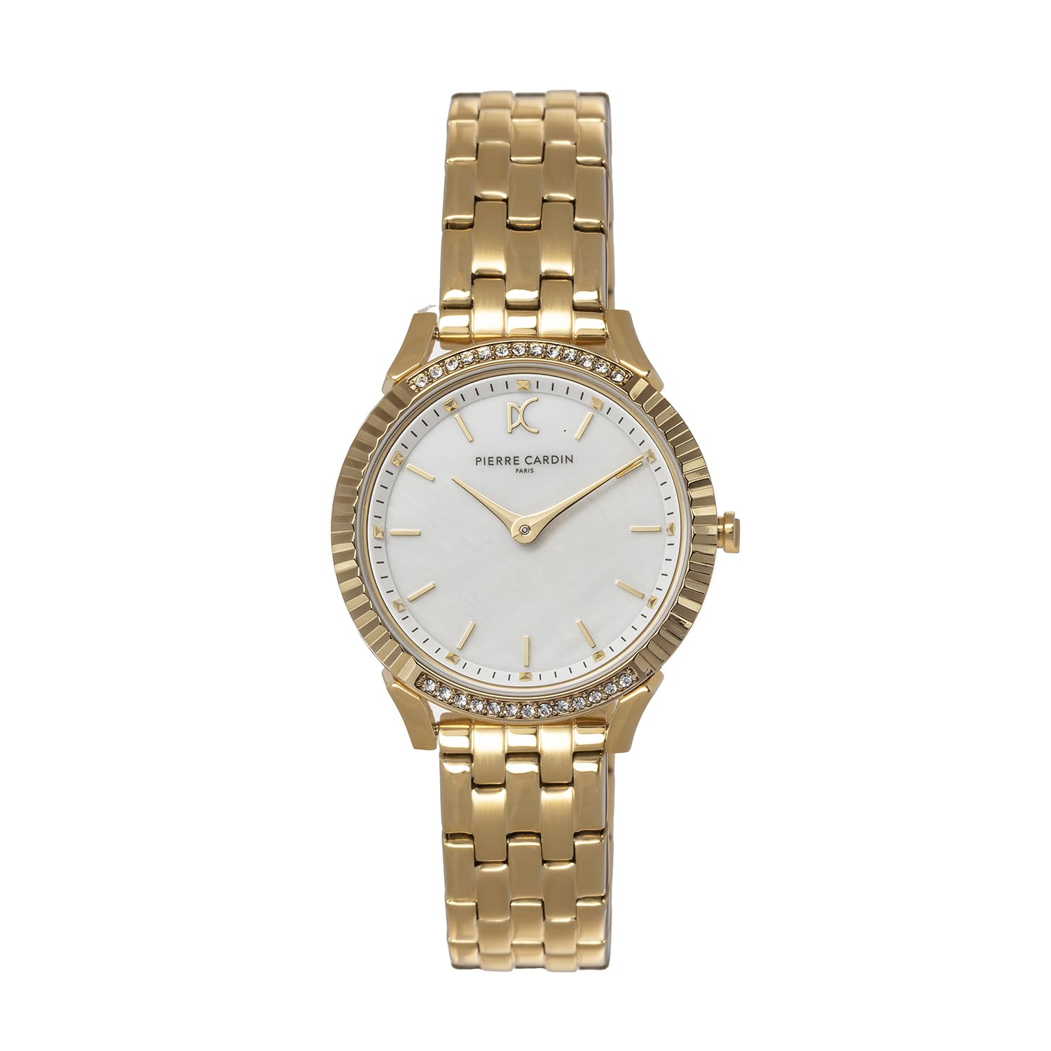 Pierre Cardin Pigalle Women's White Mother-of-Pearl Analog Watch - CPI.2579 | Elegant Dress Watch for Business, Parties & Special Occasions
