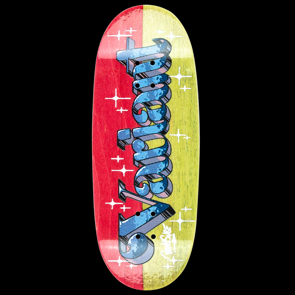 Variant Fingerboard Deck - Sube Logo Red and Green - Professional Mini Skateboard for Finger Tricks & Skateboarding Practice - Perfect for Kids, Teens & Adults - Great for Indoor Play, Office Stress Relief & Skate Park Training