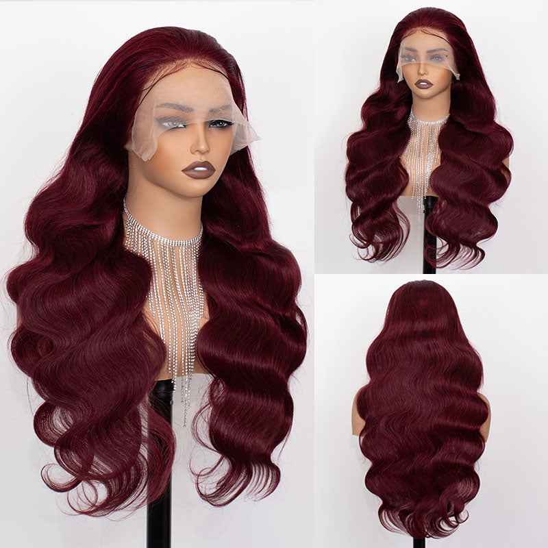 Eullair 28 Inch Body Wave Human Hair Wig with 13x4 Lace Frontal - Natural Wavy Colored Wig for Fall | Affordable & Cost-Effective Choice | Perfect for Daily Wear, Cosplay, and Special Occasions