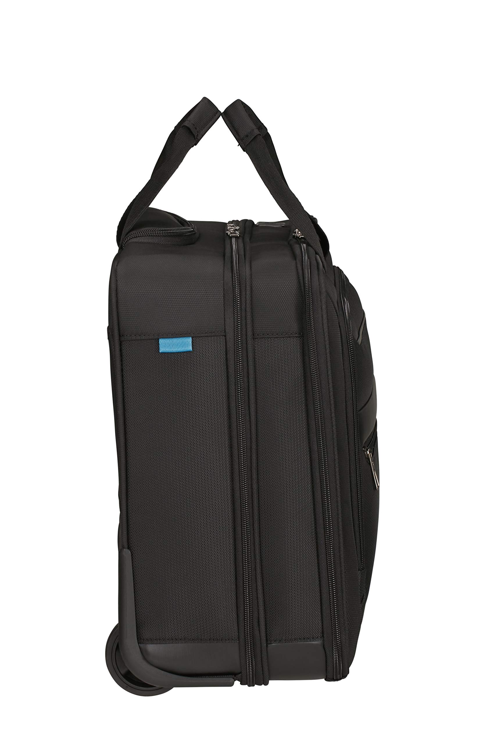Samsonite Vectura Evo 17.3 Inch Laptop Rolling Carry-On Case - 46 cm Spinner Luggage with 27.5L Capacity, Black Business Travel Suitcase for Airplane & Office Commute