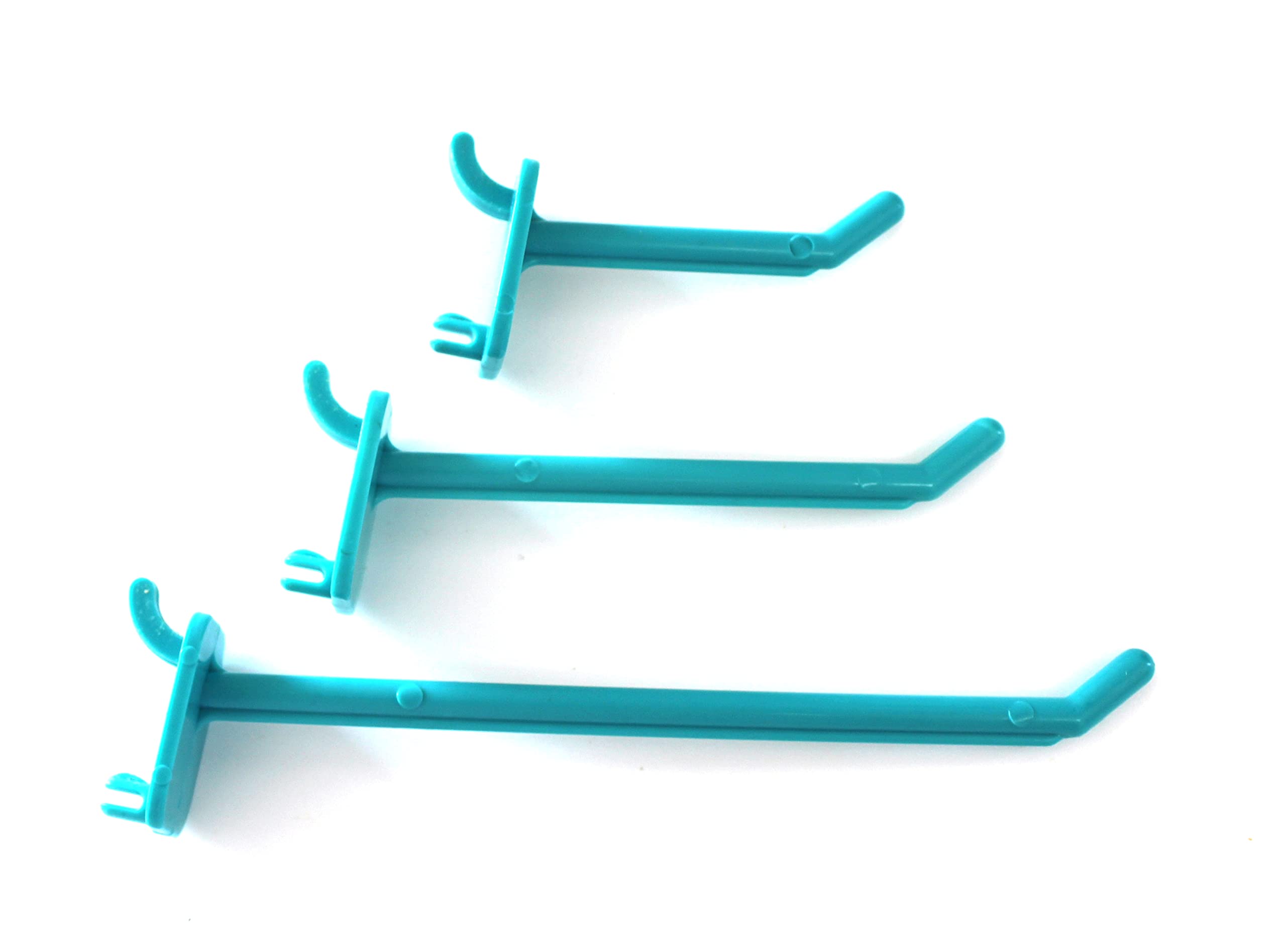 JSP Manufacturing Teal Plastic Pegboard Hooks for Garage, Tools, Storage, Jewelry & Crafts - 2