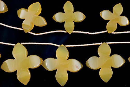 Natural Yellow Chalcedony Flower Pendant Necklace - Handmade Gemstone Jewelry for Women - Perfect for Boho Style & Everyday Wear