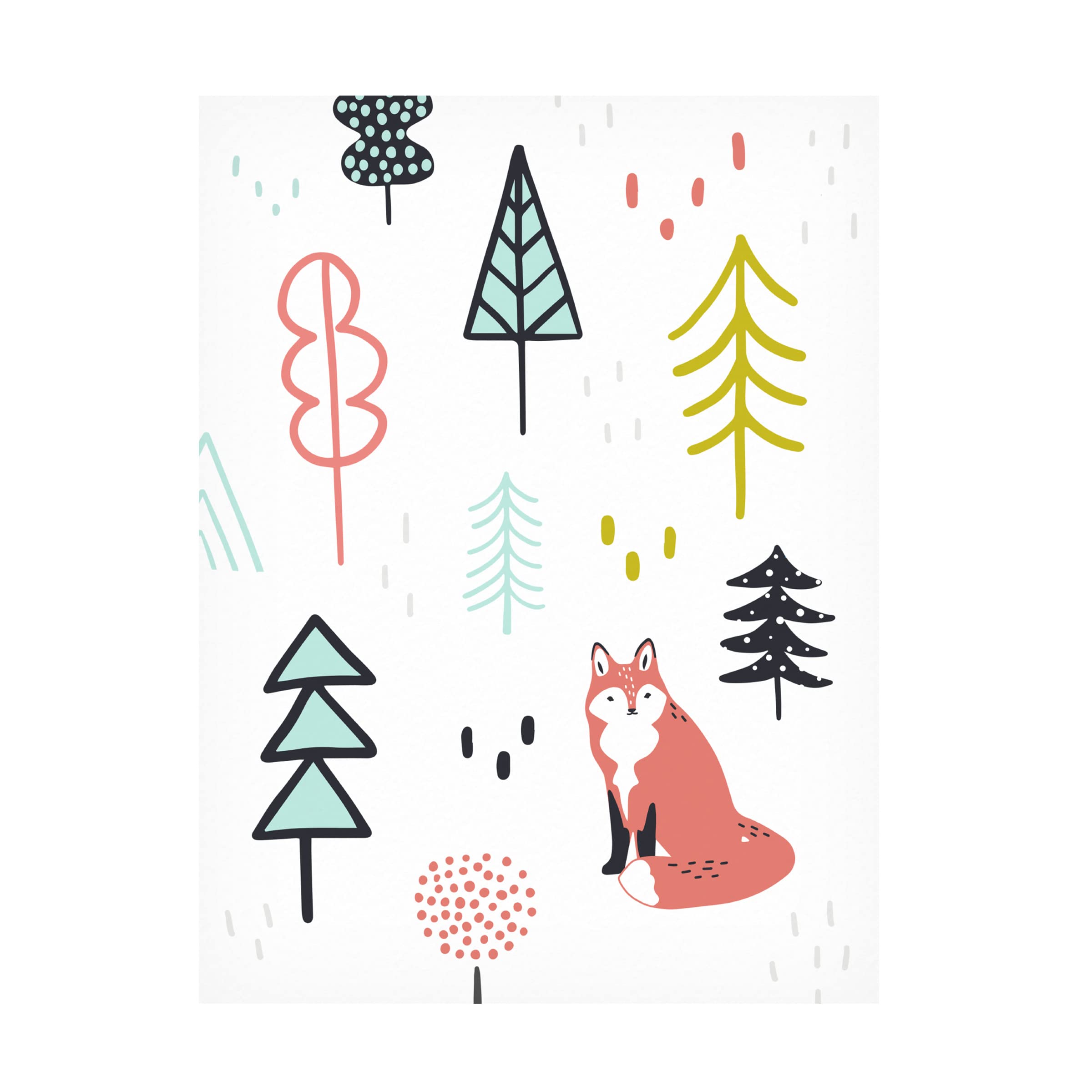 Victoria Borges 'Fox Forest II' Canvas Wall Art Print - Modern Home Decor for Living Room, Bedroom & Office | Trademark Fine Art Collection