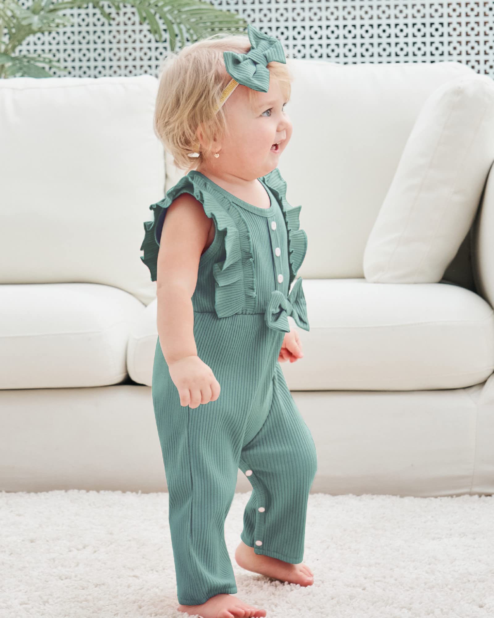 Mioglrie Newborn Baby Girl Clothes - Soft Cotton Short Sleeve Romper Jumpsuit for Summer | Perfect for Playtime, Photo Shoots & Daily Wear