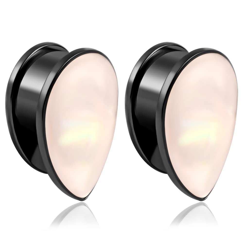 DOEARKO 2PCS Stainless Steel Ear Gauges - Conch Shell Ear Plugs & Tunnels - 316L Hypoallergenic Body Jewelry for Ear Stretching - Perfect for Daily Wear, Parties, and Alternative Fashion Styles
