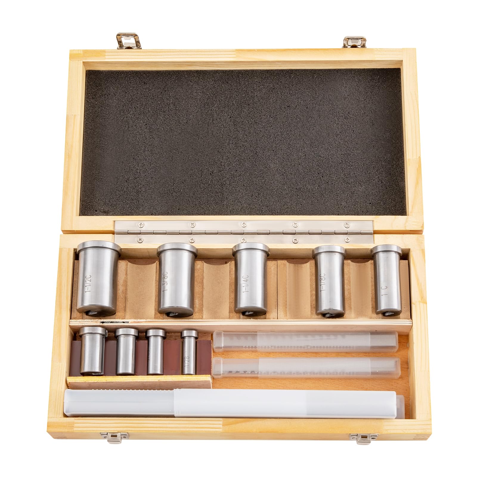 Keyway Broach Set - 18 Pcs Precision Ground Teeth with 4 Broaches & 9 Bushings (B-1/8