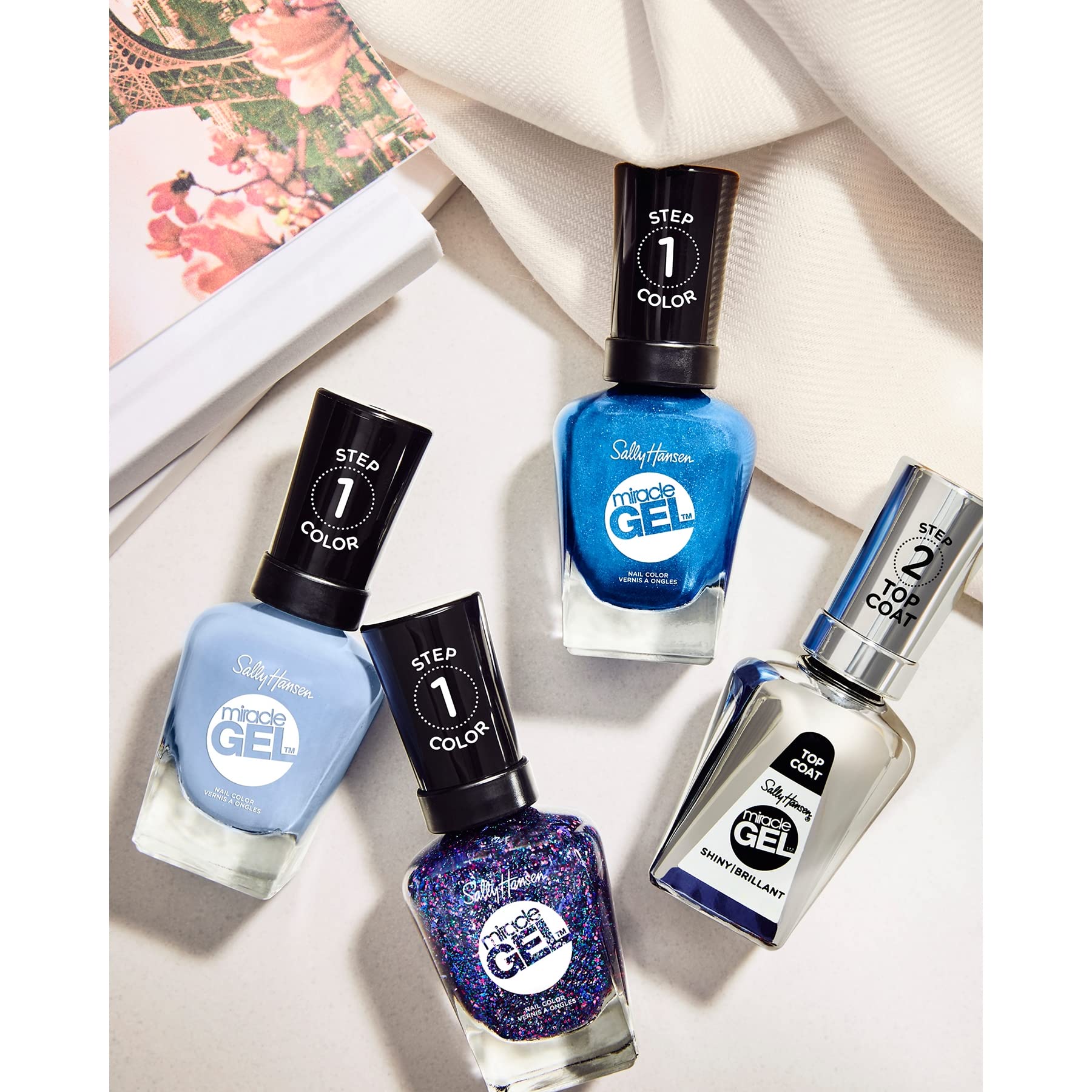 Sally Hansen Miracle Gel™ Nail Polish - No UV Lamp Needed, Long Lasting Gel-Like Formula, Sunbrella Yellow for Travel & Everyday Wear - Perfect for Vacations, Work & Special Occasions