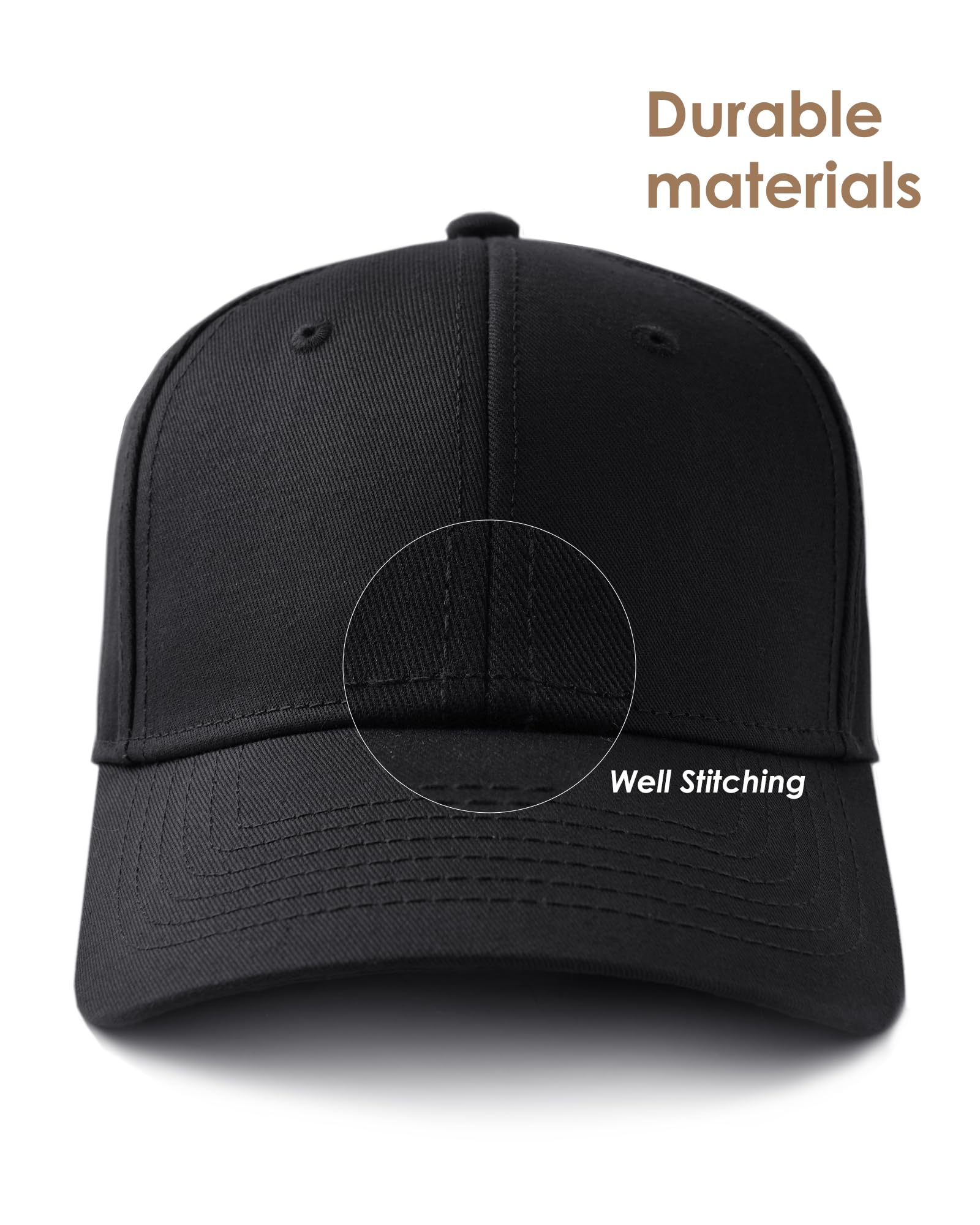 FURTALK Men's Adjustable Washed Cotton Baseball Cap - Classic Structured Dad Hat for Golf, Casual Wear & Outdoor Activities | Breathable Cotton Cap for Everyday Use