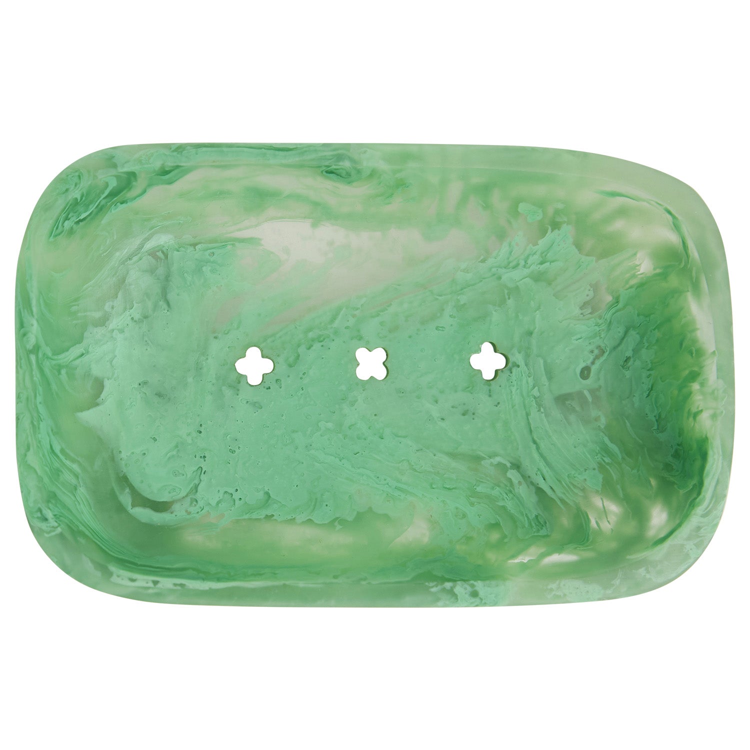 Daja Soap Dish with Drainer - Emerald Green Ceramic Soap Holder for Bathroom, Kitchen Sink - Perfect for Shower, Vanity & Countertop Organization
