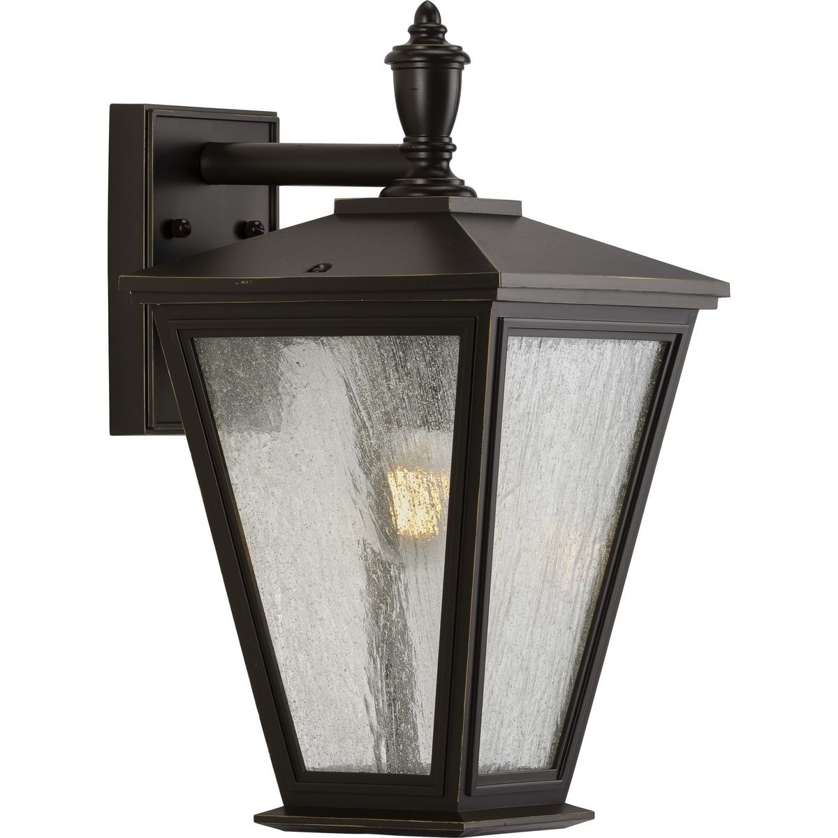 Cardiff Collection One Light Medium Wall Lantern with DURASHIELD Finish - Outdoor Porch Lighting for Patio, Garden & Entryway