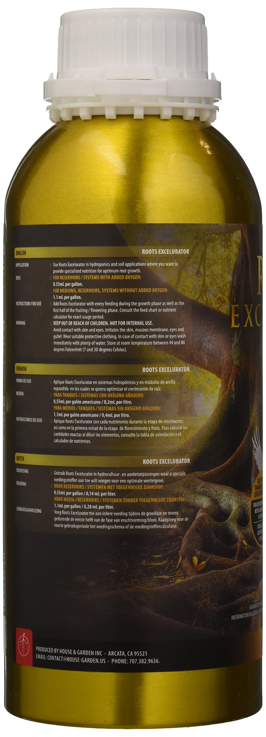 House & Garden Gold Root Excelurator 1L - Premium Plant Nutrient Solution for Hydroponics & Soil Gardening - Ideal for Indoor Plants, Greenhouses & Organic Gardens
