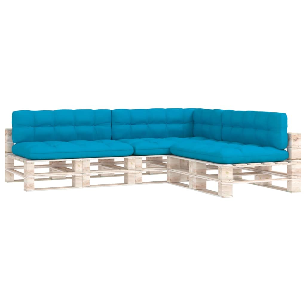 FAMIROSA 7-Piece Outdoor Sofa Cushion Set - Waterproof Patio Furniture Cushions for Garden, Deck & Poolside (Blue) - Includes Seat, Back & Side Cushions for Indoor/Outdoor Use