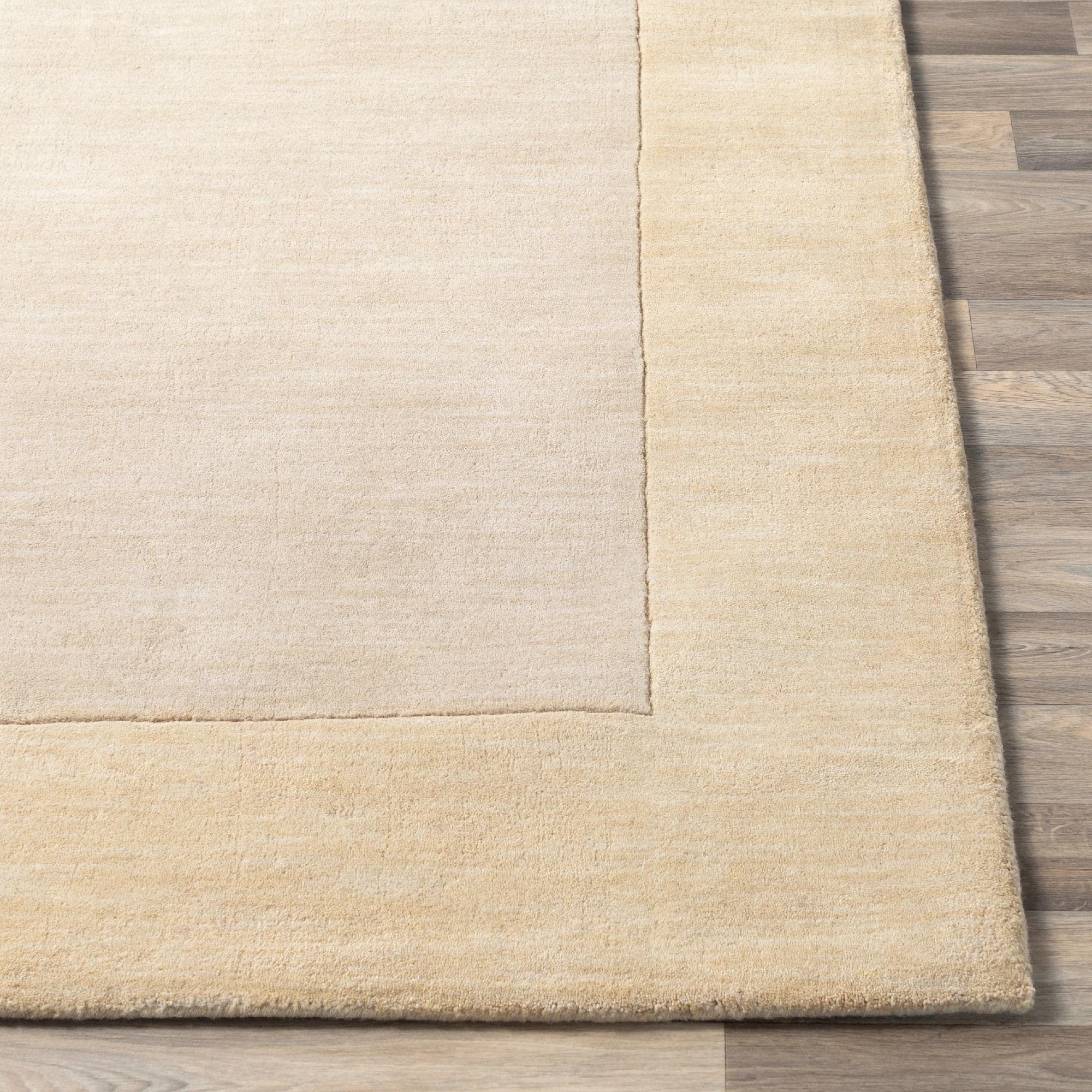 Mark&Day 10x10 Modern Khaki Wool Area Rug - Soft Cream White Square Carpet for Living Room, Bedroom, Kitchen | Durable & Stylish Home Decor (9'9
