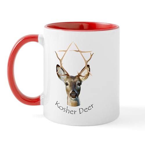 White/Red Inside - Kosher Deer Mug