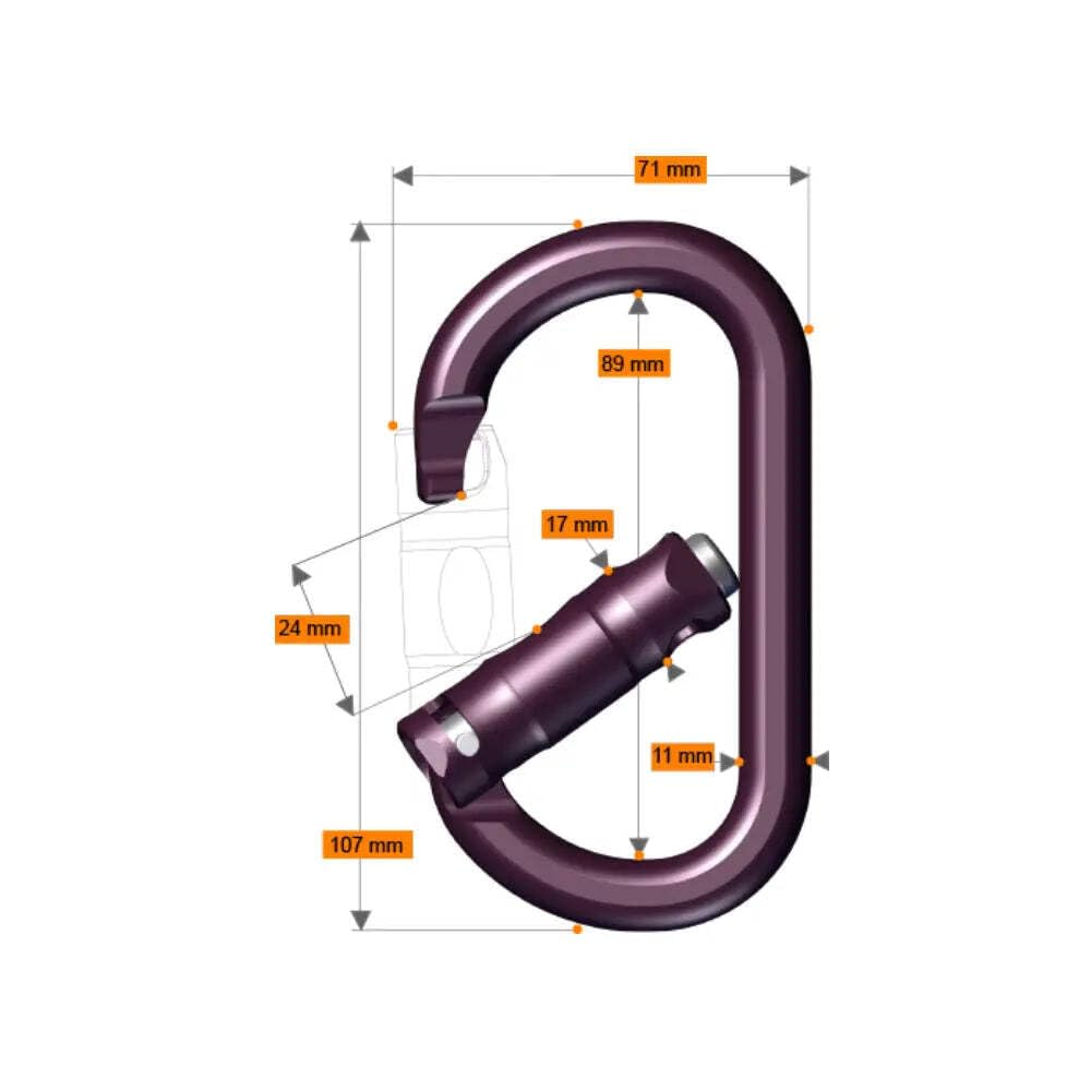 Rock Exotica Rocko Carabiner - Heavy Duty Climbing Carabiner with Auto-Locking Gate - Ideal for Rock Climbing, Hiking & Outdoor Adventures