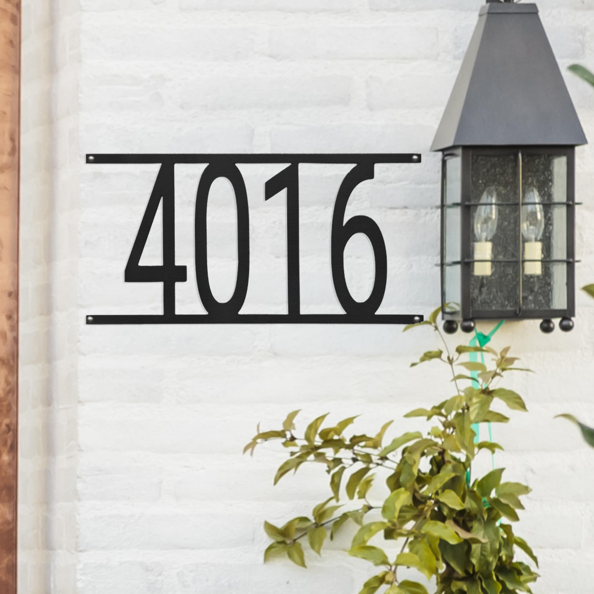 ROCC Rusted Orange Craftworks Co. - Rustic Metal Address Plaque with Custom House Numbers, Outdoor Address Sign for Home, Mailbox & Front Door (Perfect for Farmhouse, Cottage & Modern Homes)