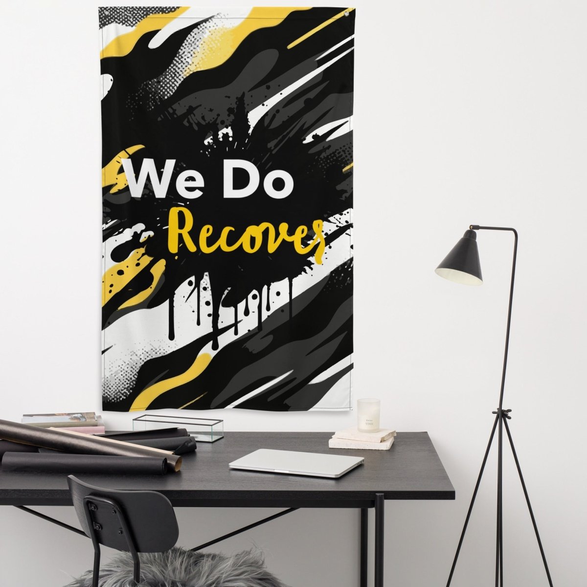 We Do Recover - Inspirational Recovery Flag for Addiction & Mental Health Awareness - Perfect for AA Meetings, Sober Living Homes & Support Groups