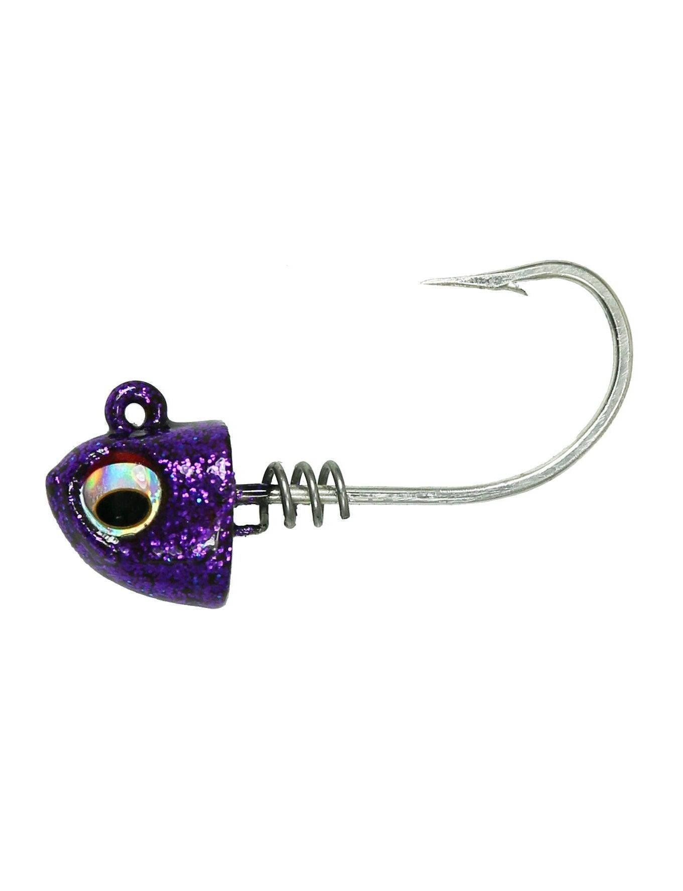 NLBN No Live Bait Needed Screw Lock Jig Heads for 5 Paddle Tail Soft Plastic Lures - Saltwater & Freshwater Fishing for Bass, Walleye, Trout