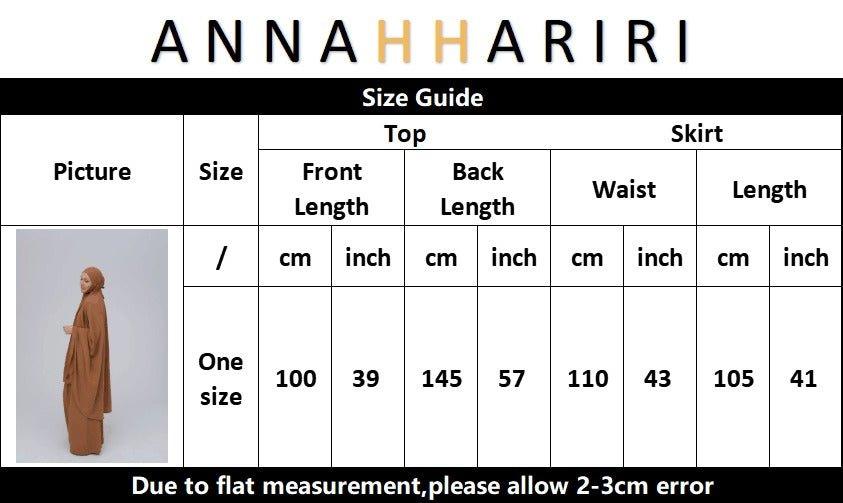 Blue Calinia Prayer Gown Two Piece Set Khimar for Omrah - Islamic Modest Dress for Women, Hajj & Umrah Prayer Outfit - Perfect for Mosque, Religious Ceremonies & Daily Worship