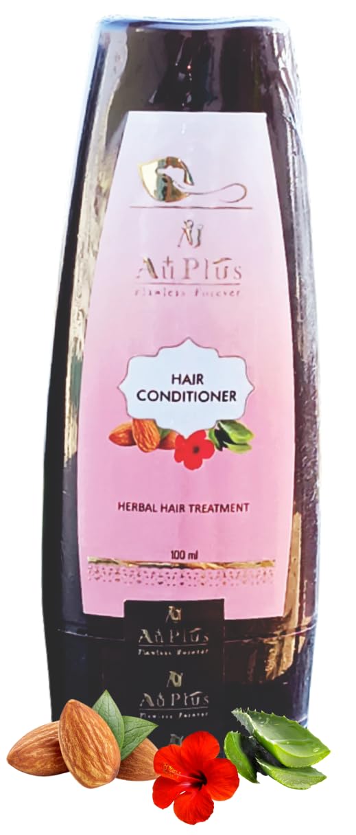 Auplus Hair Conditioner for Thin & Lifeless Hair - Infused with Hibiscus, Jatamasi & Almond Extract - 100ml Bottle | Deep Hydration & Repair for Daily Hair Care Routine