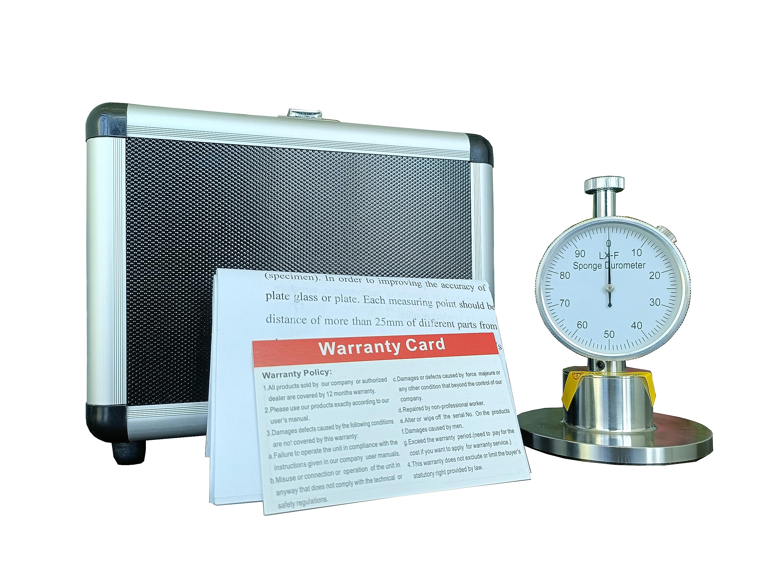 Premium Sponge Durometer Hardness Tester for Soft Foam & Polyurethane - Accurate Foam Density Measurement Tool for Cushions, Mattresses & Upholstery - Ideal for Quality Control in Furniture Manufacturing & Foam Product Testing