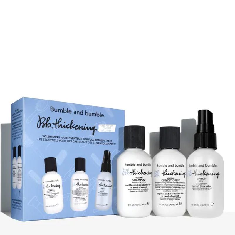 Bumble and bumble Thickening Hair Starter Set for Fine & Thin Hair - Volumizing Shampoo, Conditioner & Treatment for Fuller-Looking Hair - Perfect for Daily Use & Special Occasions