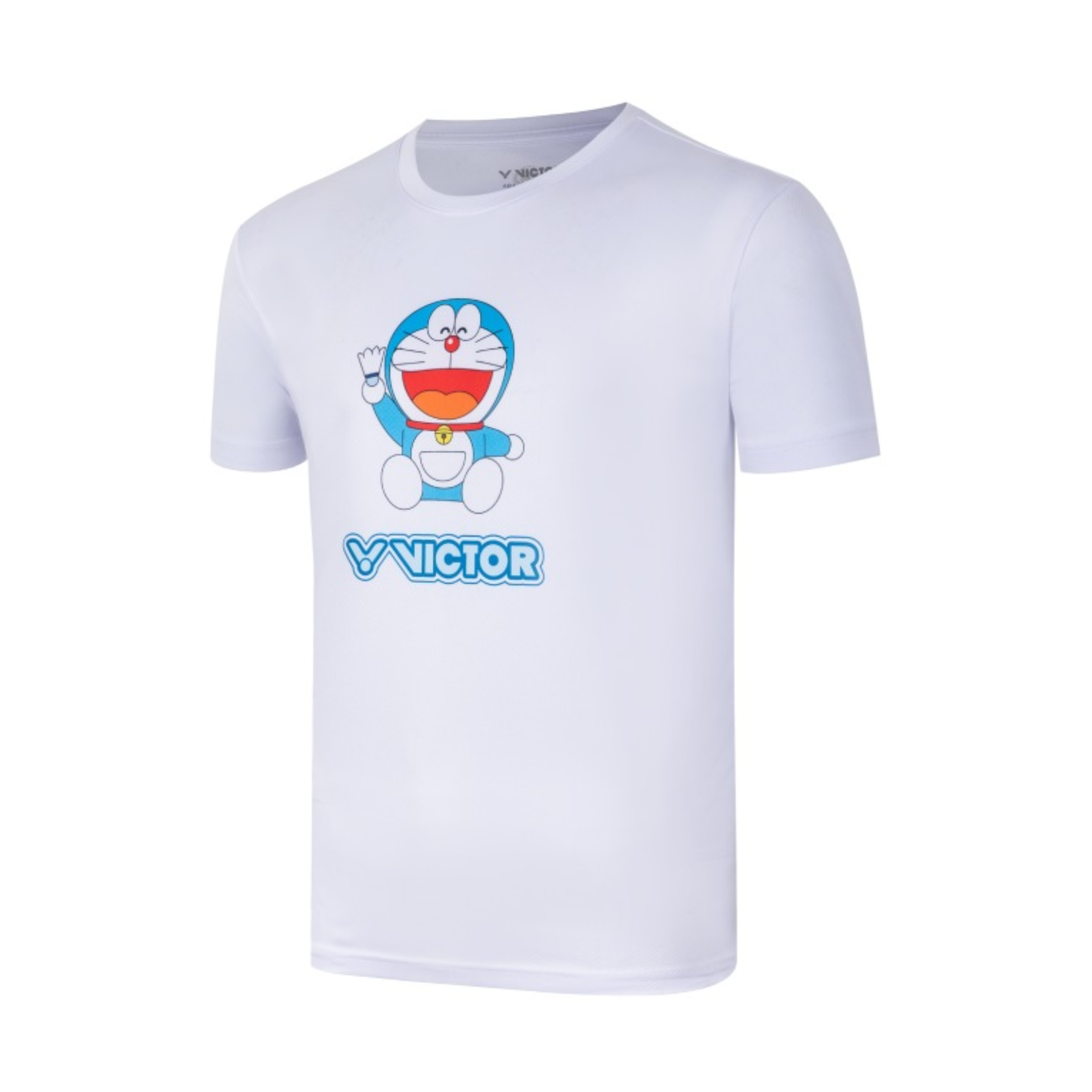 Victor X Doraemon Unisex T-Shirt 501DRM - Anime Graphic Tee for Men & Women [White] | Casual Wear, Cosplay, Gift for Anime Fans