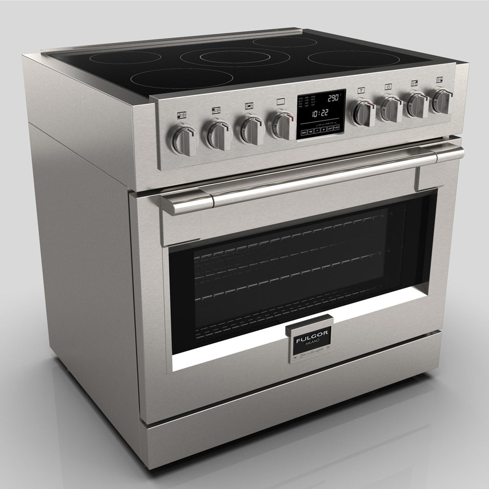Fulgor Milano 36-Inch 600 Series Stainless Steel All-Electric Induction Range (Model F6PIR365S1) - Perfect for Modern Kitchens & Professional Chefs