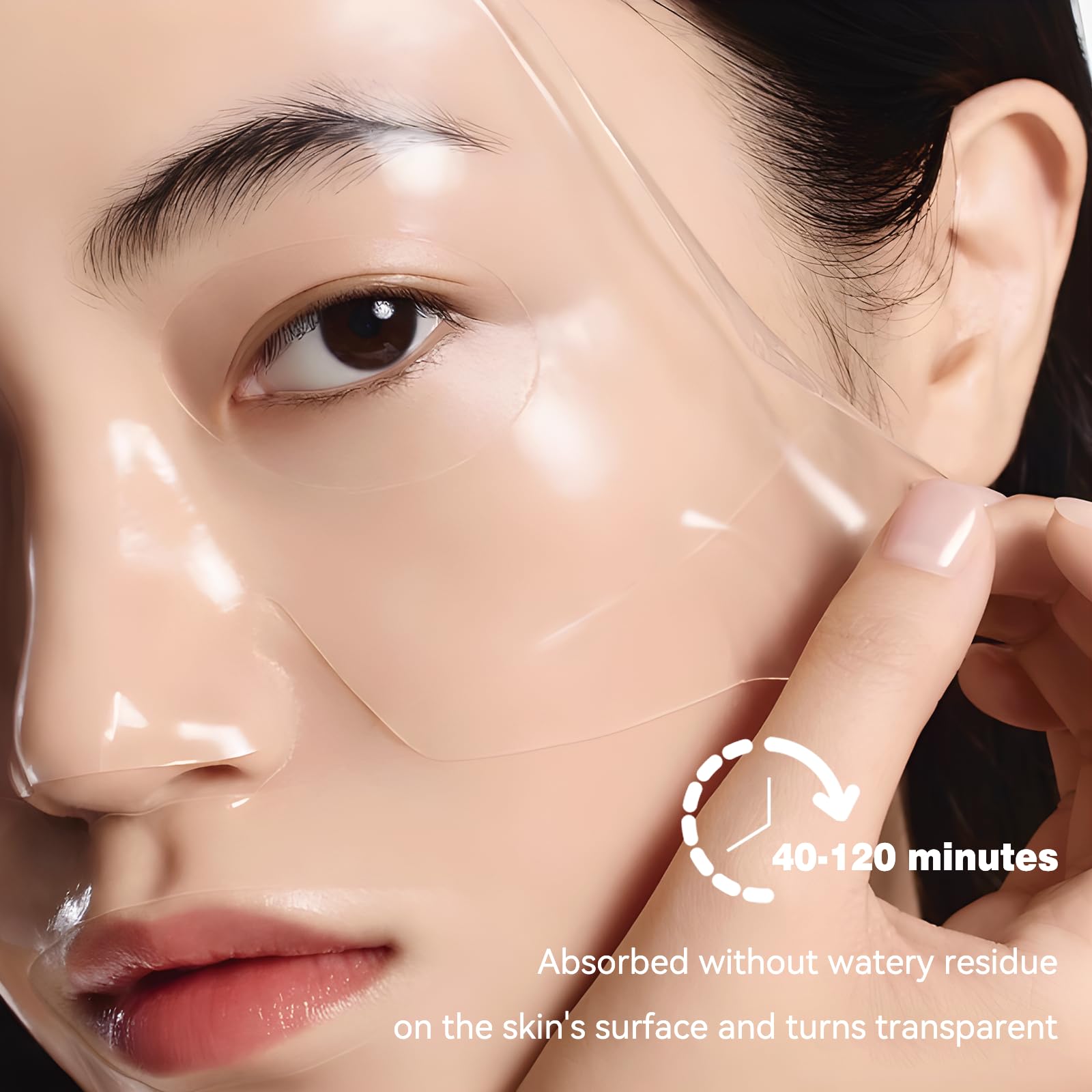 SEUMFY Collagen Deep Hydrating Overnight Face Mask - Anti-Wrinkle Hydrogel Sheet Mask for Pore Minimizing, Elasticity & Moisture Boost (40g x4) | Perfect for Nighttime Skincare Routine & Spa Day Self-Care