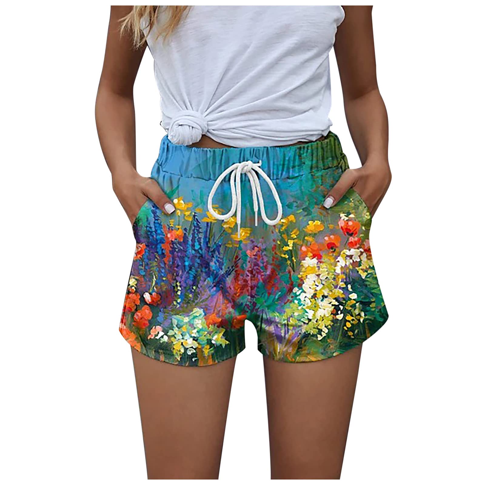 Trendy Women's Tie-Dye Bandage Gym Shorts - Loose Fit Athletic Shorts for Summer & Fall | Workout, Yoga, Running & Casual Wear