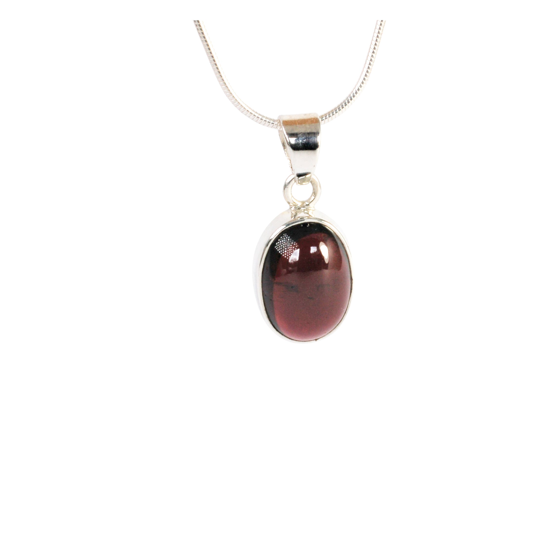 Natural Garnet Cabochon Pendant Necklace for Women - Handmade Gemstone Jewelry for Healing, Meditation & Spiritual Protection | Gift for Her, Birthday, Anniversary, Valentine's Day