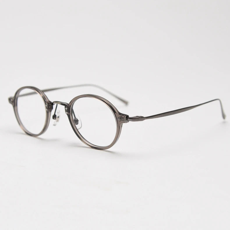 CCspace Unisex Full Rim Small Round Acetate Eyeglasses 57268 - Lightweight & Durable Frame for Reading, Computer Use & Everyday Wear
