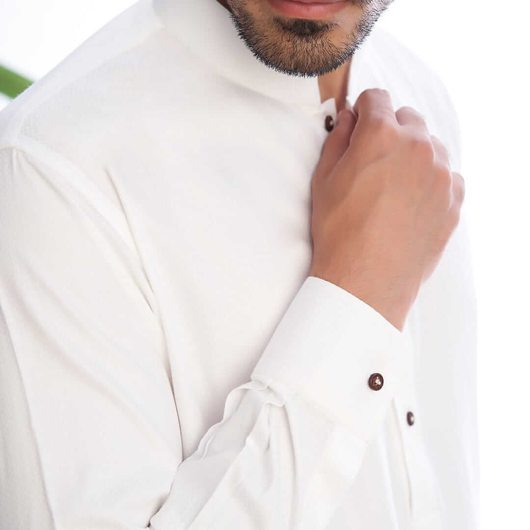Classic White Kurta Pyjama Set for Men - Traditional Indian Cotton Outfit for Festivals, Weddings & Casual Wear