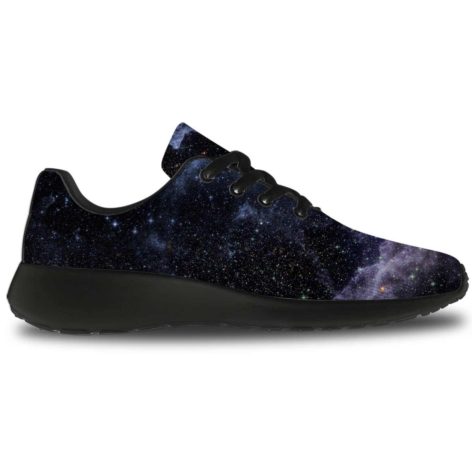 **Galaxy Running Shoes for Men & Women - Black Starry Sky Sneakers for Walking, Tennis & Jogging | Size 13 Men/15.5 Women | Perfect Gift for Boys & Girls | Ideal for Outdoor Sports & Casual Wear**