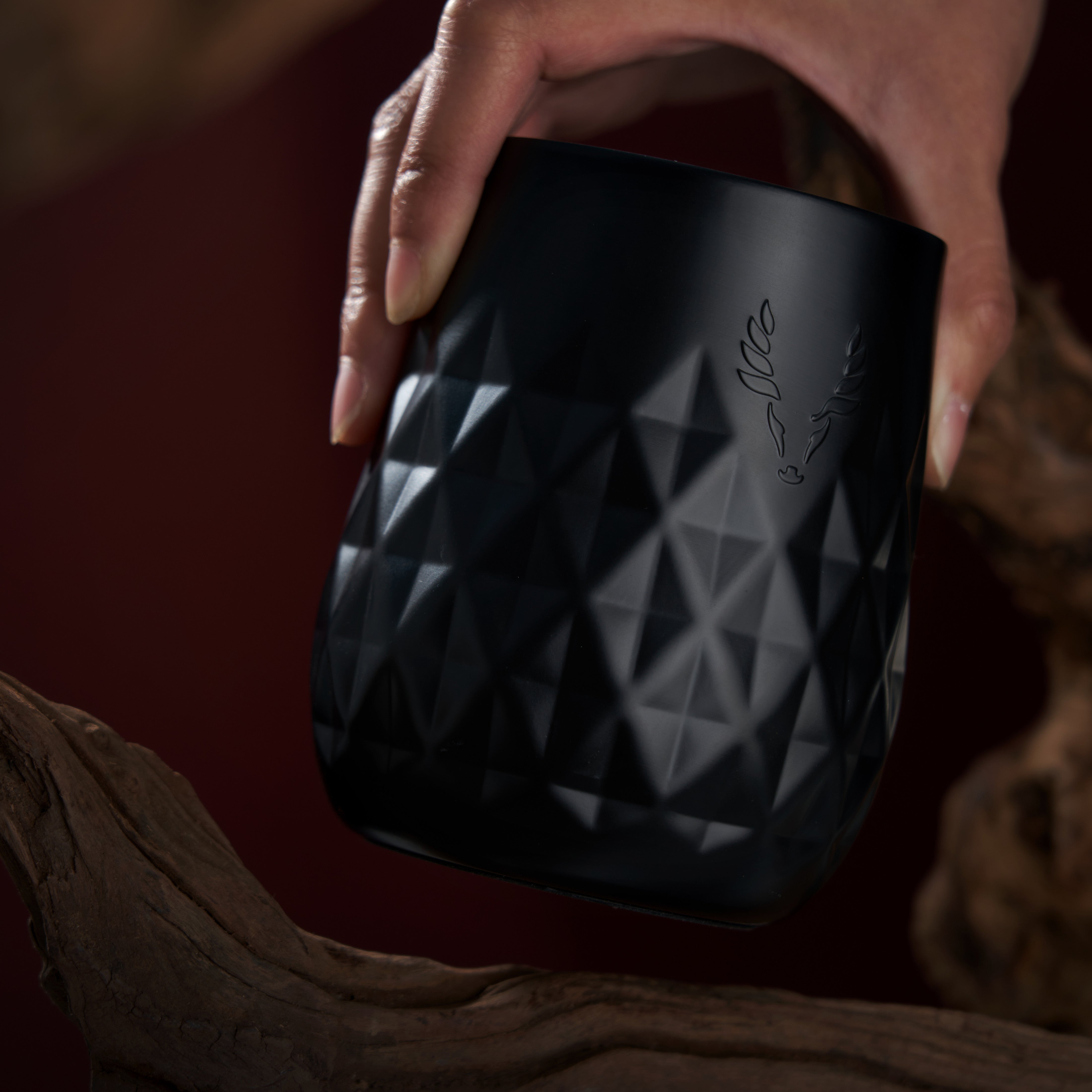 Premium Stainless Steel Wine Tumbler with Lid - 20oz Insulated Wine Glass for Hot & Cold Drinks - Obsidian Black - Perfect for Outdoor Picnics, Camping & Home Entertaining