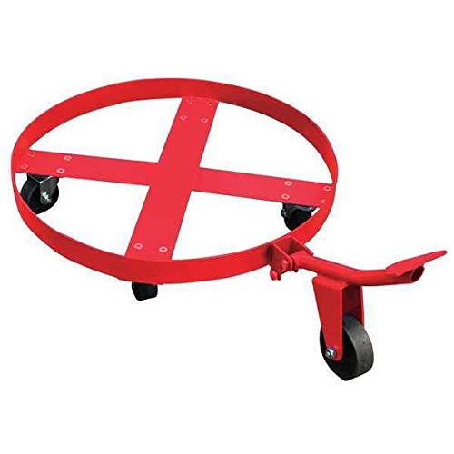 Heavy Duty Drum Dolly with 900 Lb Capacity - 55 Gallon Steel Barrel Mover for Industrial & Warehouse Use