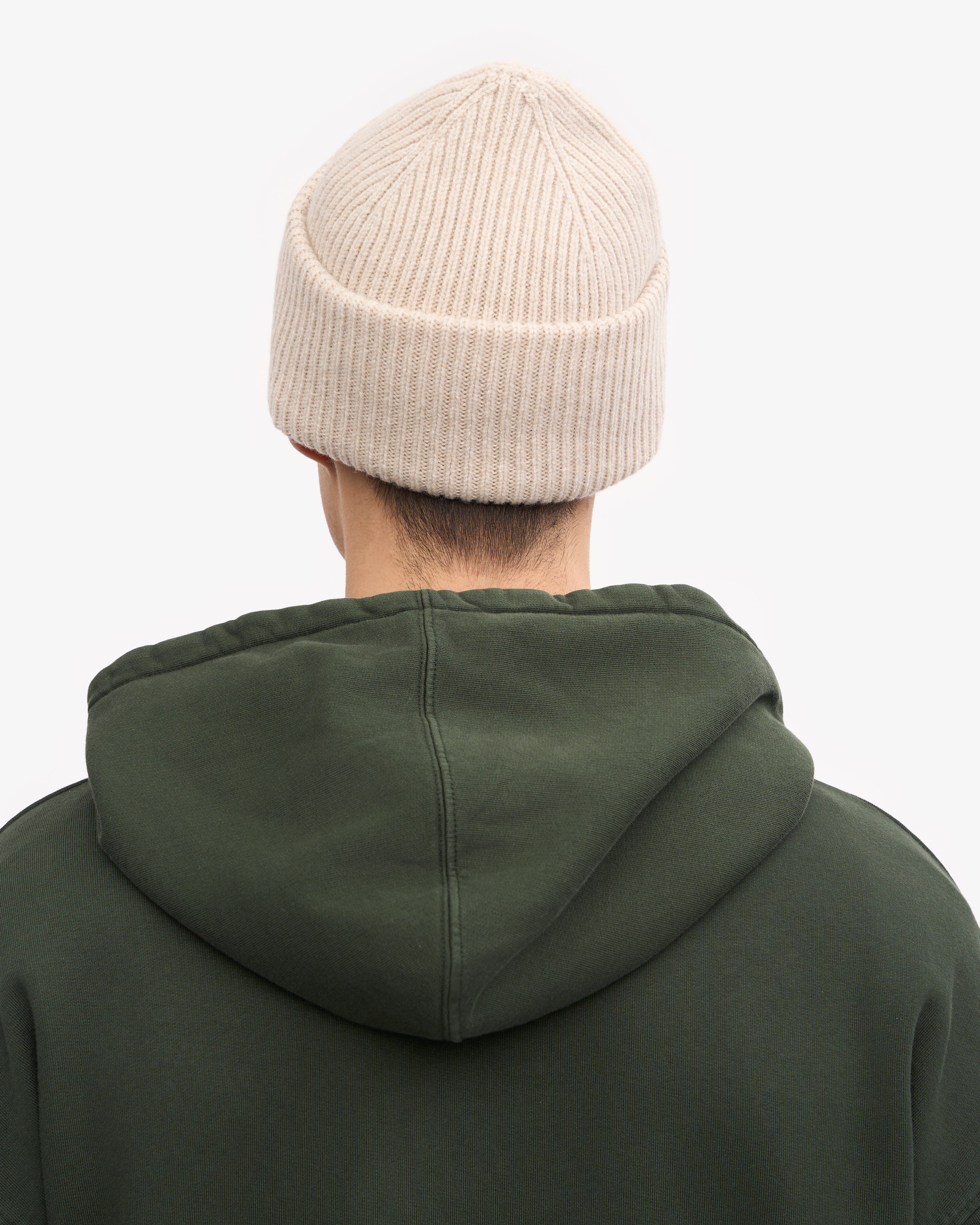 Premium Merino Wool Beanie Hat for Men & Women - Soft & Warm Winter Knit Cap in Ivory White - Ideal for Skiing, Hiking & Outdoor Activities
